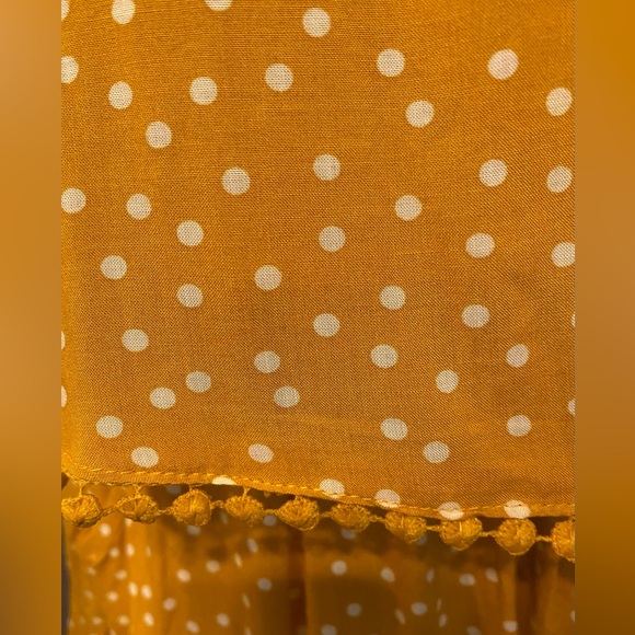 2 Piece Polka Dot Short and Top Set. Color: Multi -Yellow/White - Picture 5 of 10